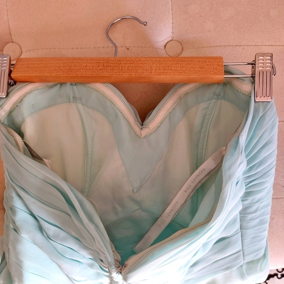 Bill Levkoff Bella Bridesmaid Prom Gown Mint Green Wedding Party Dres Style 6 - Picture 11 of 11